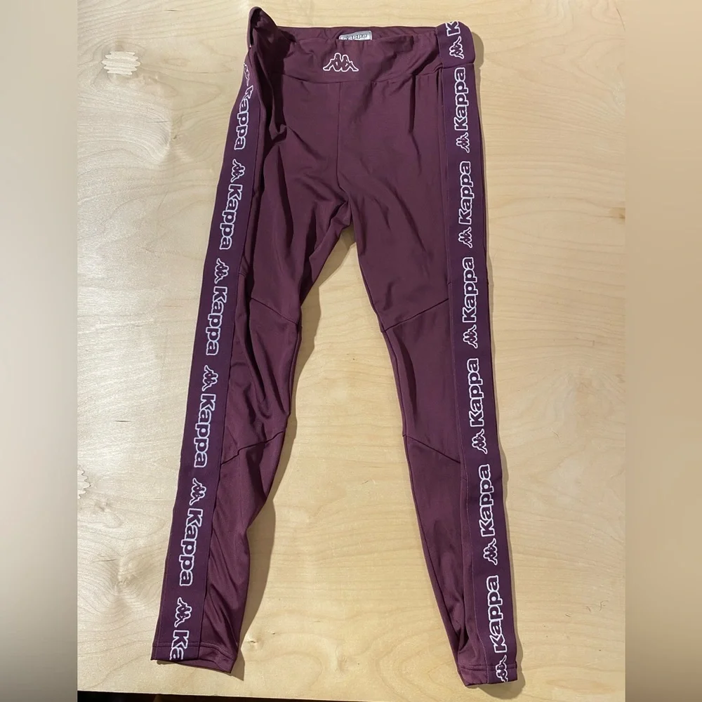 Kappa Burgundy Leggings Small (OQ)